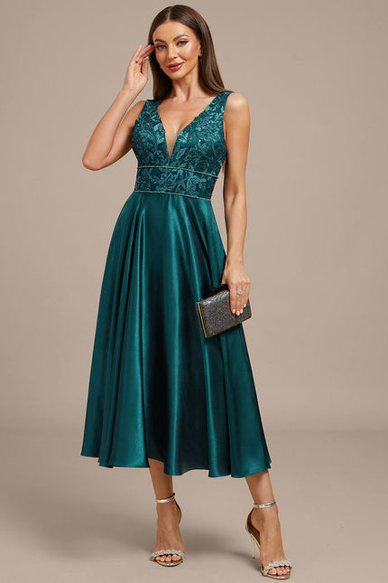 Robe Midi Soirée Satinée - gallery 4