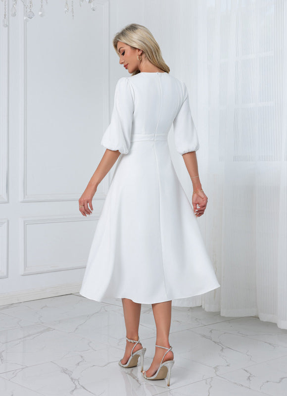 Robe Blanche Midi Chic - gallery 2