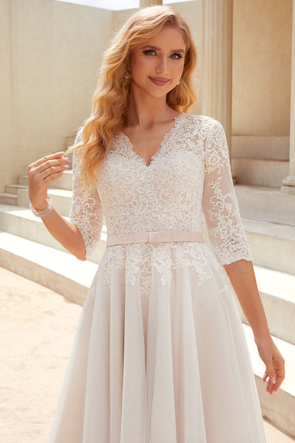 Robe Midi Tulle Écrue - gallery 5