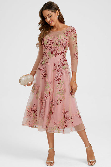 Robe Midi Florale Rose - gallery 4