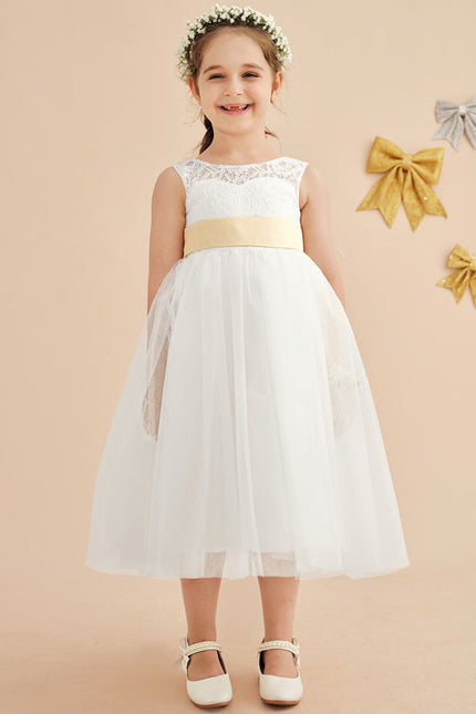 Robe Midi Écru Enfant