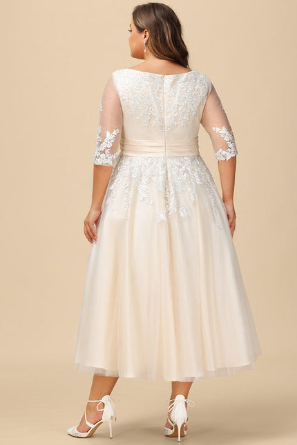 Robe Midi Élégance Crème - gallery 9