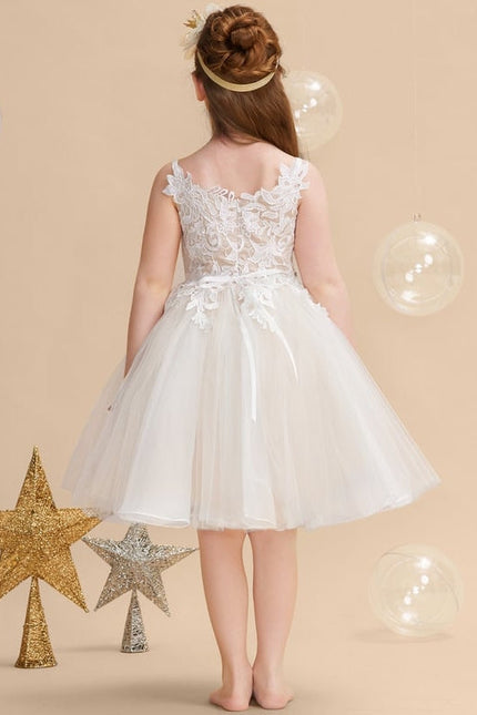 Robe Midi Enfant Dentelle Blanche - gallery 2