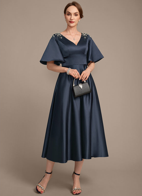 Robe Midi Éclat Marine - gallery 4