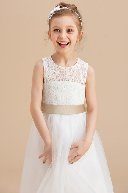 Robe Midi Écru Enfant - gallery 4