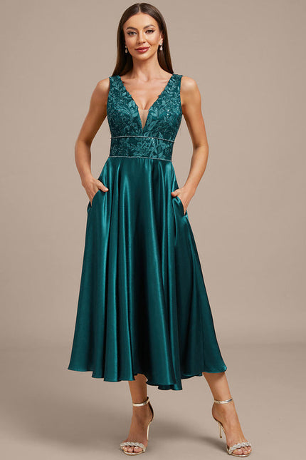 Robe Midi Soirée Satinée - gallery 2