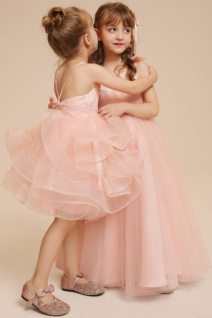 Robe Midi Fille Rose Tulle - gallery 6