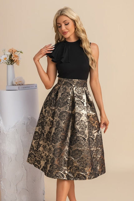 Robe Midi Trapèze Satinée - gallery 5