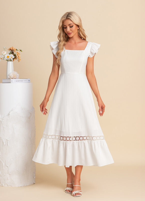 Robe Midi Blanche Brodée - gallery 2