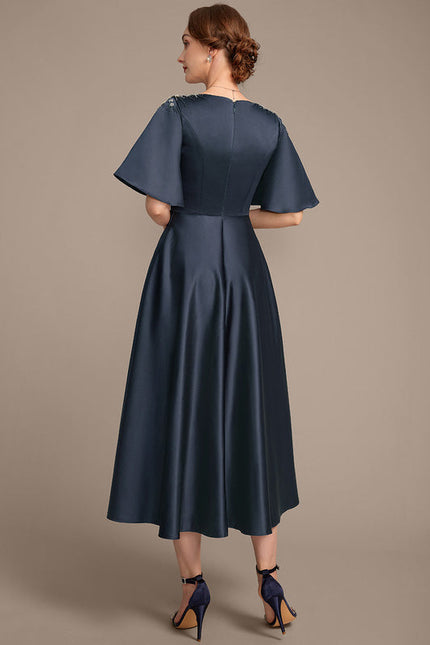 Robe Midi Éclat Marine - gallery 6