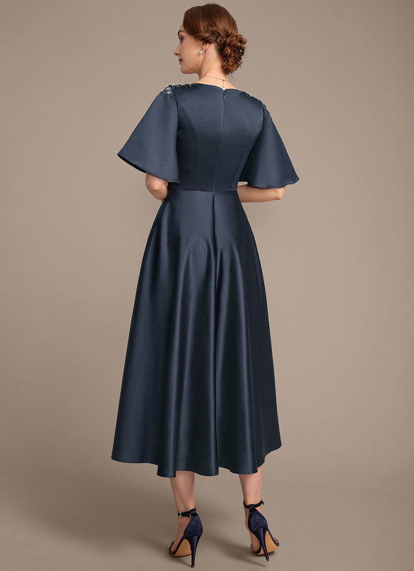 Robe Midi Éclat Marine - gallery 6