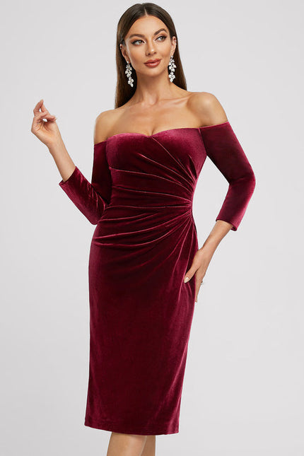 Robe Midi Velours Éclatant - gallery 5