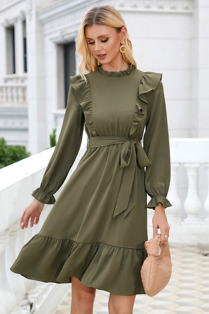 Robe Midi Trapèze Kaki - gallery 2