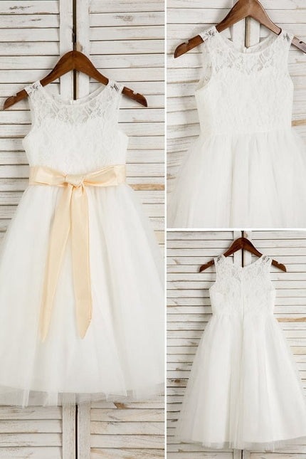 Robe Midi Écru Enfant - gallery 1