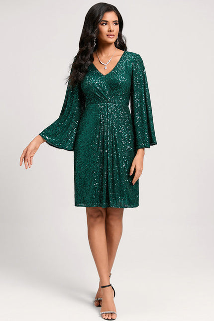 Robe Midi Émeraude Pailletée - gallery 2