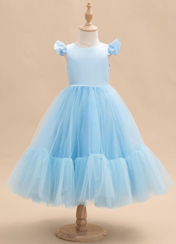 Robe Midi Tulle Bleu Pâle - gallery 1