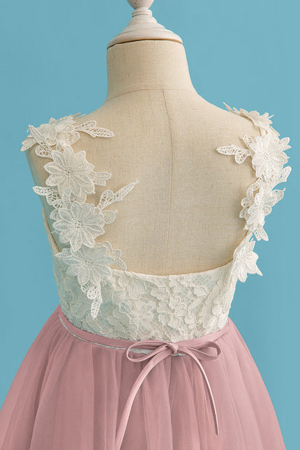 Robe Midi Enfant Dentelle Blanche - gallery 5