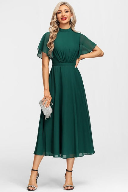 Robe Midi Élégance Émeraude - gallery 1