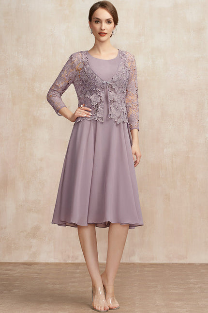 Robe Midi Vêtement Élégant Lavande - gallery 3