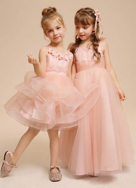 Robe Midi Fille Rose Tulle - gallery 2