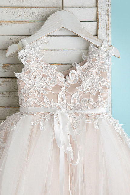 Robe Midi Enfant Dentelle Blanche - gallery 6