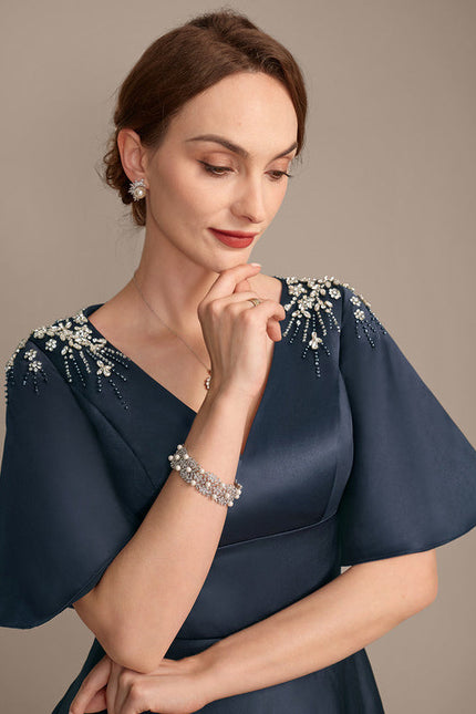 Robe Midi Éclat Marine - gallery 1