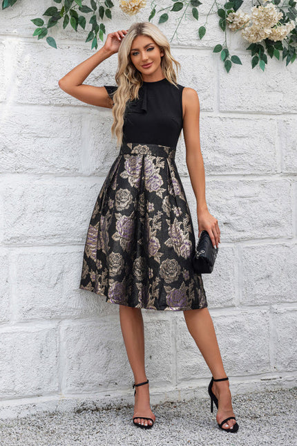 Robe Midi Trapèze Satinée - gallery 1