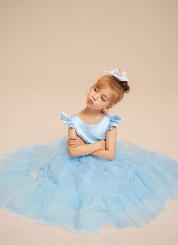 Robe Midi Tulle Bleu Pâle - gallery 9