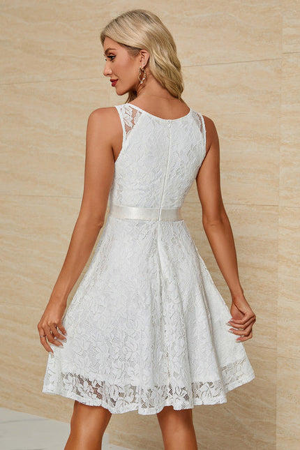 Robe Midi Évasée En Crochet - gallery 2