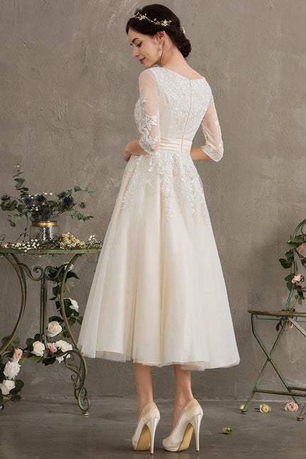 Robe Midi Élégance Crème - gallery 1