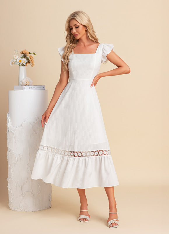 Robe Midi Blanche Brodée - gallery 6
