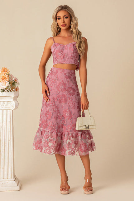 Robe Midi Fleurie Rose - gallery 4