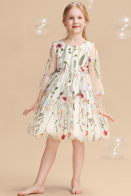 Robe Midi Fleurs Éclairées - gallery 1