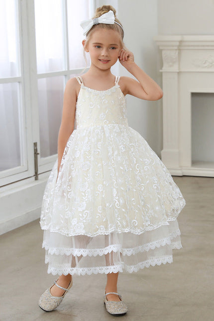 Robe Midi En Dentelle Ivoire - gallery 4