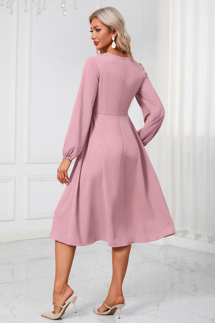 Robe Midi Élégance Rubis Éthérée - gallery 2