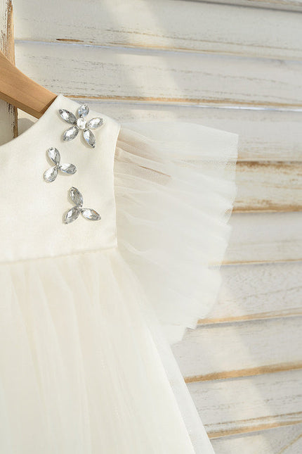 Robe Midi Enfant Tulle Satiné - gallery 3