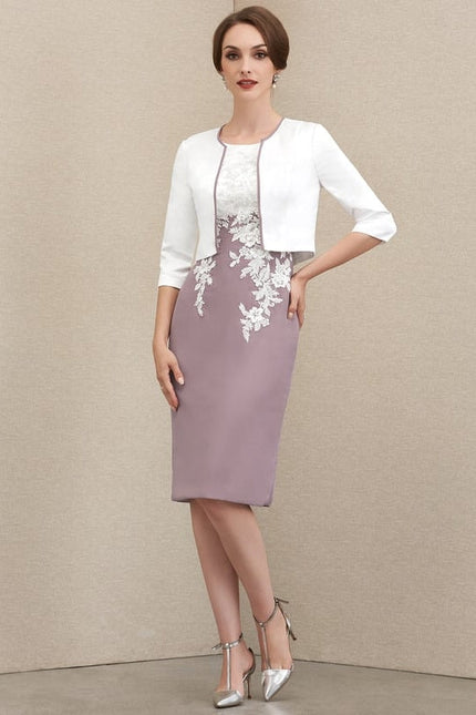 Robe Midi Violet Élégant - gallery 5