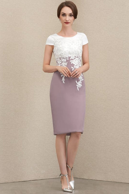 Robe Midi Violet Élégant - gallery 2