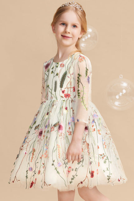 Robe Midi Fleurs Éclairées