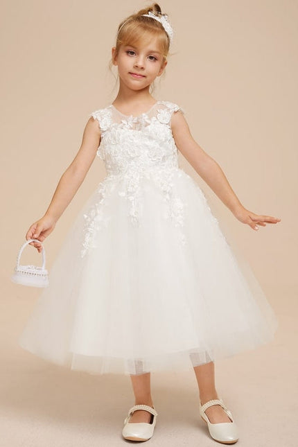 Robe Midi Enfant Évasée Tulle