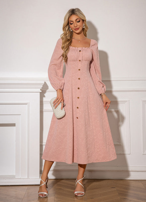 Robe Midi Midi Rose Douce - gallery 1