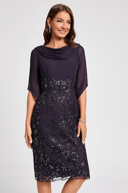 Robe Midi Étoilée Sombre - gallery 7