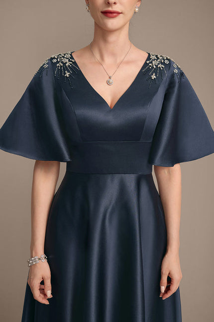 Robe Midi Éclat Marine - gallery 7