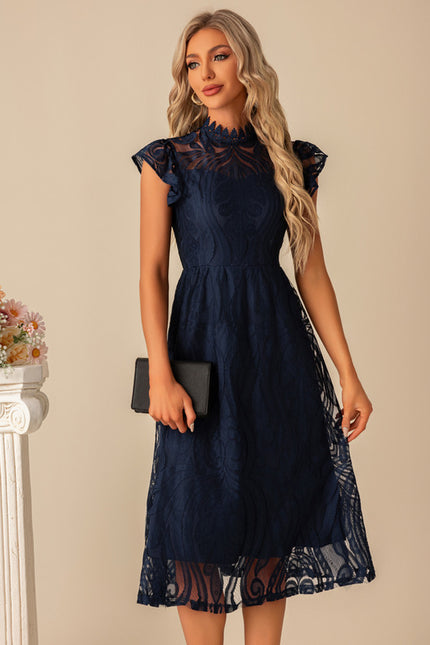 Robe Midi Dentelle Trapèze