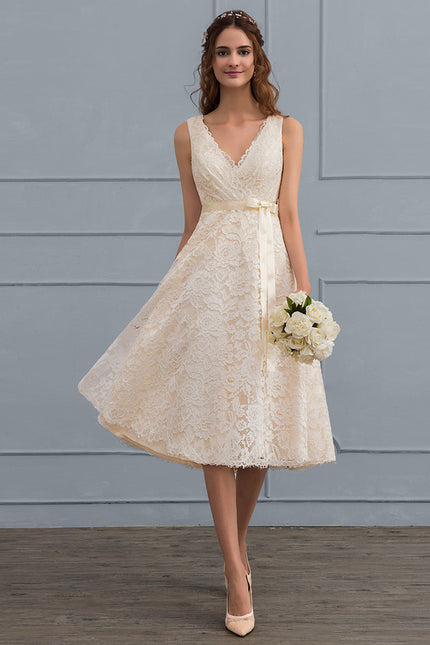 Robe Midi Dentelle Ivoire