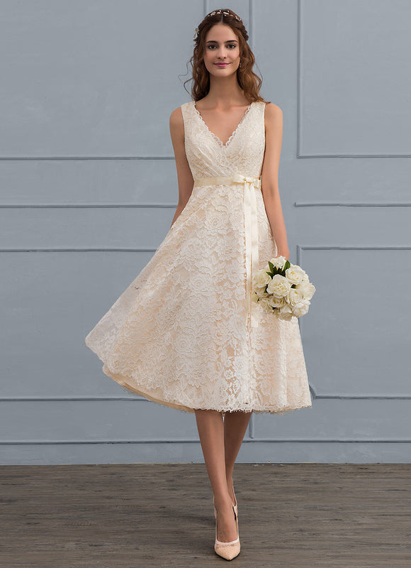 Robe Midi Dentelle Ivoire