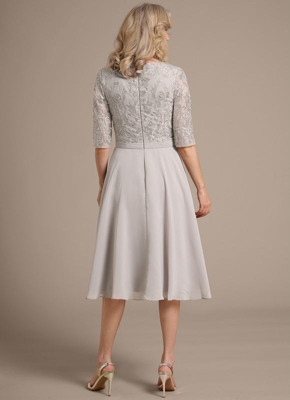 Robe Midi Élégante Mousseline - gallery 5