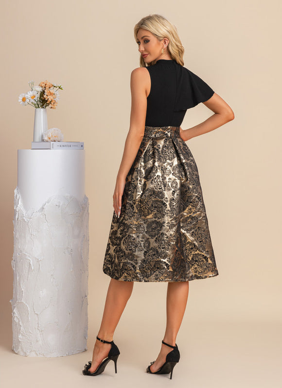 Robe Midi Trapèze Satinée - gallery 7