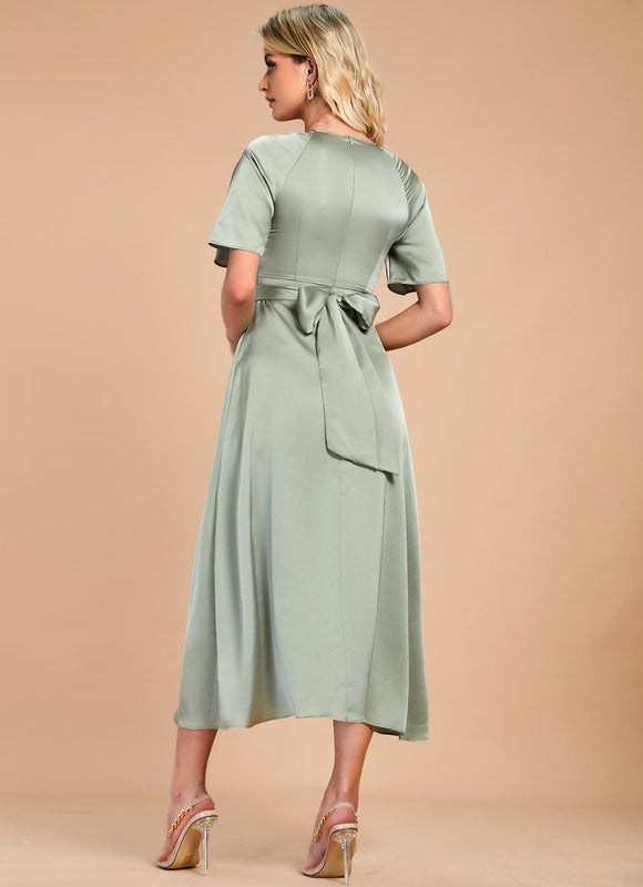 Robe Midi Satin Midi Cintrée - gallery 1