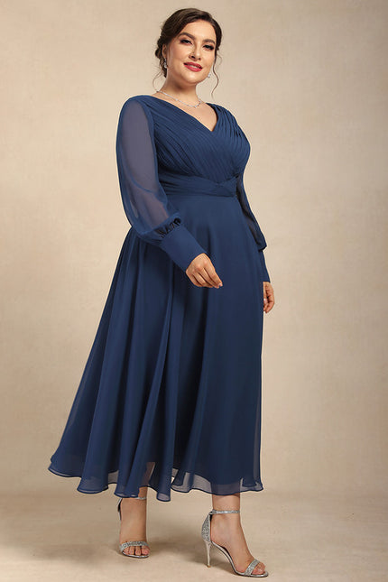 Robe Midi Fluide Marine - gallery 8